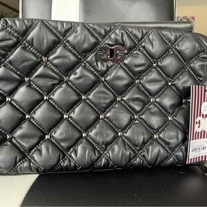 Chic Black Quilted Clutch